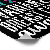 虹色の卵巣及び乳がん認識度ピンクT ポスター (角)