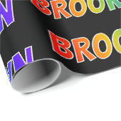 虹色の名前に"BROOKLYN" かわいい&カラフル ラッピングペーパー (ロールコーナー)
