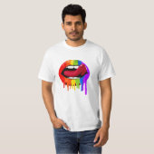 虹色の唇 Tシャツ (正面フル)