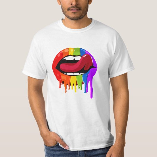 虹色の唇 Tシャツ (正面)