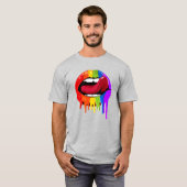 虹色の唇 Tシャツ (正面フル)