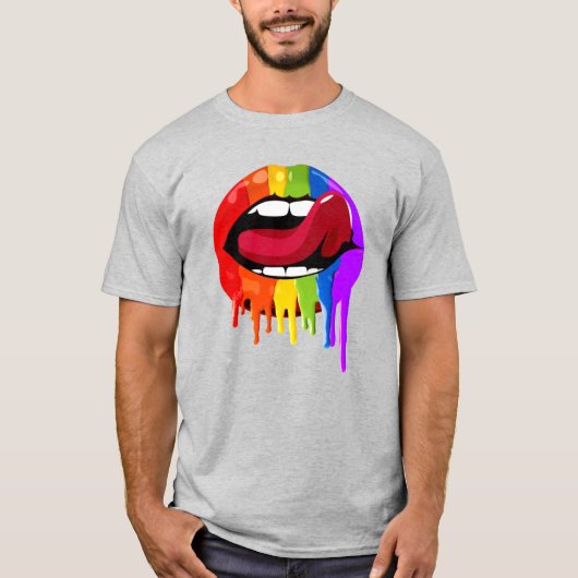虹色の唇 Tシャツ (正面)
