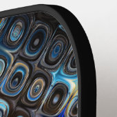 虹色の図形パターン ピックルボールラケット (左詳細)