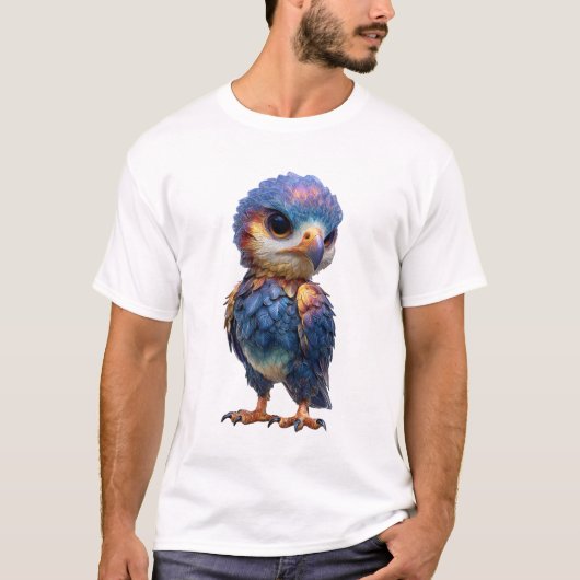虹色の壮麗なグリフォンの雛男性 Tシャツ (正面)