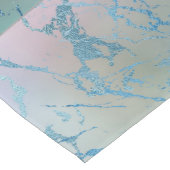 虹色の大理石 |ホロフェイクブルーピンク ショートテーブルランナー (コーナー)