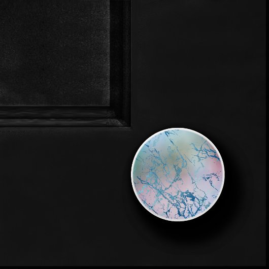 虹色の大理石 |ホロフェイクブルーピンク セラミックノブ