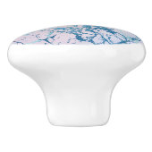 虹色の大理石 |ホロフェイクブルーピンク セラミックノブ (側面)