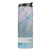 虹色の大理石 |ホロフェイクブルーピンク タンブラー (回転左)