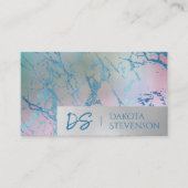 虹色の大理石 |ホロフェイクモノグラム 名刺 (正面)