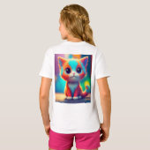 虹色の子猫の漫画-85748 Tシャツ (裏面フル)