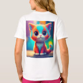 虹色の子猫の漫画-85748 Tシャツ (裏面)