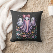 虹色の幽霊の女の子のハロウィン クッション (ブランケット)