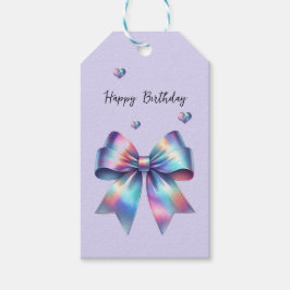 虹色の弓とハートギフトラベル ギフトタグ