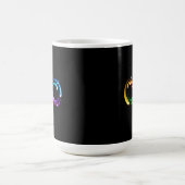 虹色の彗星の無限大のシンボル コーヒーマグカップ (中央)