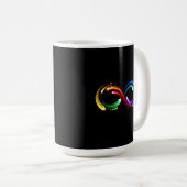 虹色の彗星の無限大のシンボル コーヒーマグカップ (正面右)