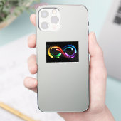 虹色の彗星の無限大のシンボル シール (スマートフォン)