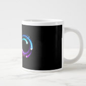 虹色の彗星の無限大のシンボル ジャンボコーヒーマグカップ (右)
