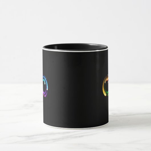 虹色の彗星の無限大のシンボル マグカップ (中央)