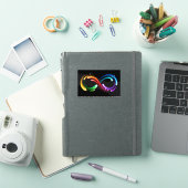 虹色の彗星の無限大マーク シール (iPadカバー)
