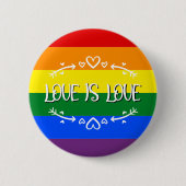 虹色の愛 LGBTQ プライド バッジ (正面)