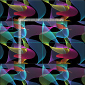 虹色の抽象美術 ファブリック (タイル)