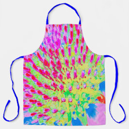 虹色の数々の抽象芸術円錐花 エプロン