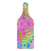 虹色の数々の抽象芸術円錐花 カッティングボード (正面)