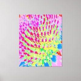 虹色の数々の抽象芸術円錐花 キャンバスプリント