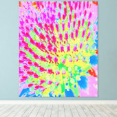 虹色の数々の抽象芸術円錐花 キャンバスプリント (インサイチュ (ウッドフロア))