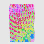 虹色の数々の抽象芸術円錐花 ゴルフタオル (正面)