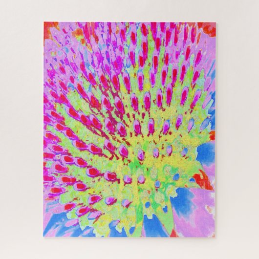 虹色の数々の抽象芸術円錐花 ジグソーパズル (縦)