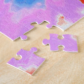 虹色の数々の抽象芸術円錐花 ジグソーパズル (側面)