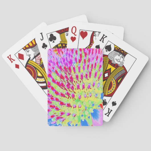 虹色の数々の抽象芸術円錐花 トランプ (裏面)