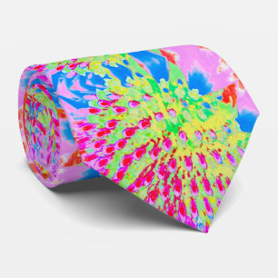 虹色の数々の抽象芸術円錐花 ネクタイ