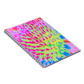 虹色の数々の抽象芸術円錐花 ノートブック (右側)