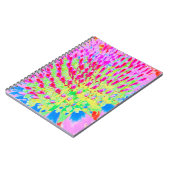 虹色の数々の抽象芸術円錐花 ノートブック (左側)