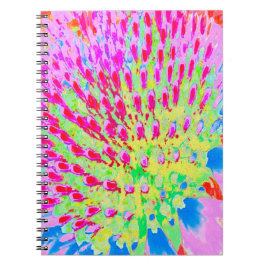 虹色の数々の抽象芸術円錐花 ノートブック