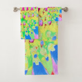 虹色の数々の抽象芸術円錐花 バスタオルセット (インサイチュ)
