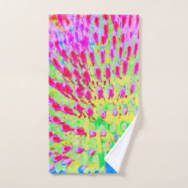 虹色の数々の抽象芸術円錐花 バスタオルセット