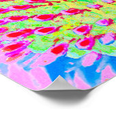 虹色の数々の抽象芸術円錐花 ポスター (角)