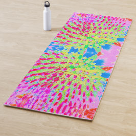 虹色の数々の抽象芸術円錐花 ヨガマット