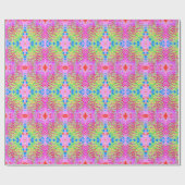 虹色の数々の抽象芸術円錐花 ラッピングペーパー (フラット)