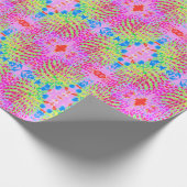 虹色の数々の抽象芸術円錐花 ラッピングペーパー (角)