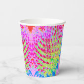 虹色の数々の抽象芸術円錐花 紙コップ (裏面)