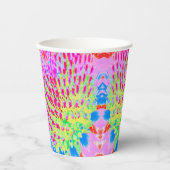 虹色の数々の抽象芸術円錐花 紙コップ (正面)