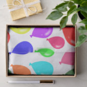 虹色の数々の誕生日風船 薄葉紙 (ギフト)