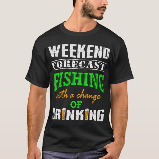 虹色の水しぶきを上げるかわいいコイ Tシャツ (正面)