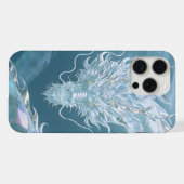 虹色の水の竜 アート ファンタジードラゴンデザイン  iPhoneケース (裏面横)