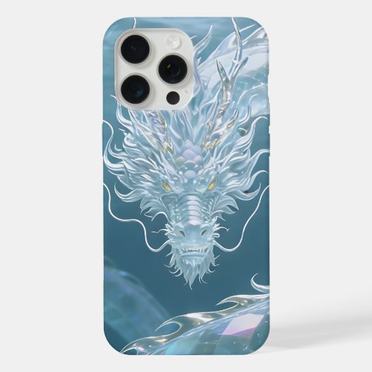 虹色の水の竜 アート ファンタジードラゴンデザイン  iPhoneケース (裏面)
