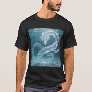 虹色の水の竜 アート ファンタジードラゴンデザイン Tシャツ